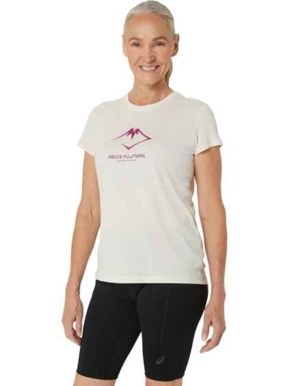 SMETANOVÉ SPORTOVNÍ TRIČKO ASICS FUJITRAIL LOGO SS TOP (Velikost L)