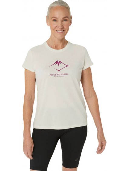 SMETANOVÉ SPORTOVNÍ TRIČKO ASICS FUJITRAIL LOGO SS TOP (Velikost L)