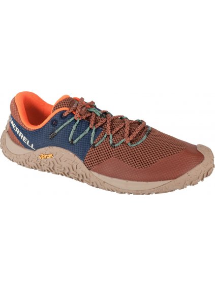 HNĚDO-MODRÉ BĚŽECKÉ BAREFOOT BOTY MERRELL TRAIL GLOVE 7