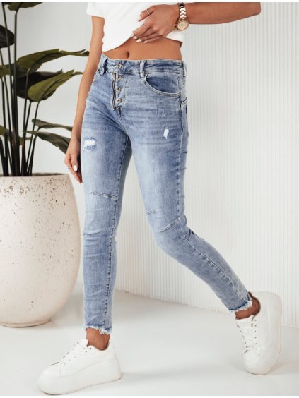 MODRÉ SKINNY DŽÍNY GINA (Velikost S)