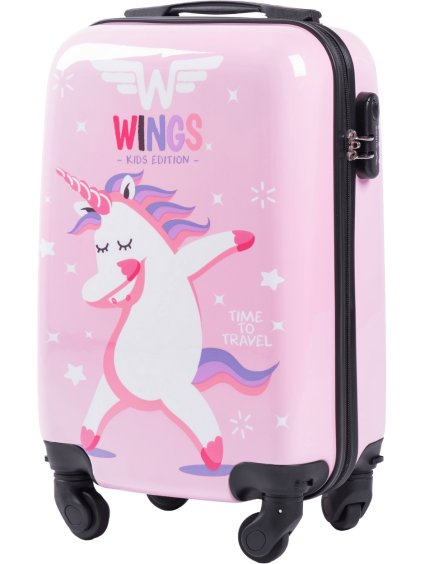 RŮŽOVÝ DĚTSKÝ KUFR UNICORN 55X40X20 CM (Velikost XS)