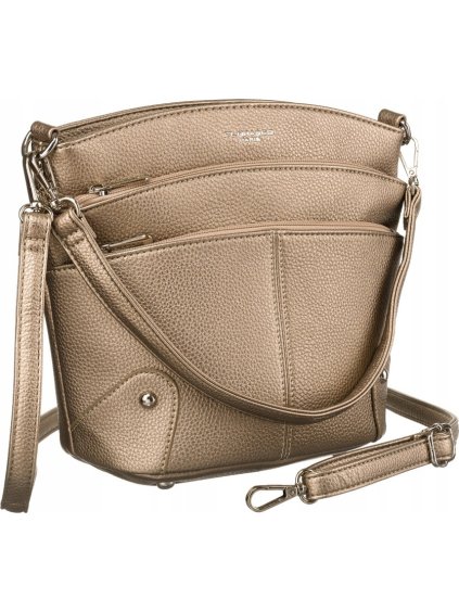 DAVID JONES SVĚTLE HNĚDÁ CROSSBODY KABELKA SE ZIPY