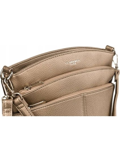 DAVID JONES SVĚTLE HNĚDÁ CROSSBODY KABELKA SE ZIPY