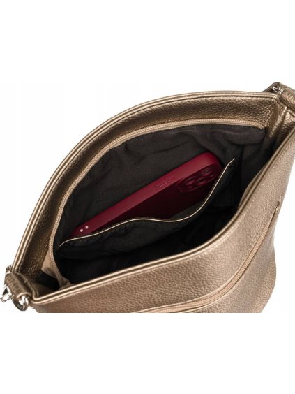 DAVID JONES SVĚTLE HNĚDÁ CROSSBODY KABELKA SE ZIPY