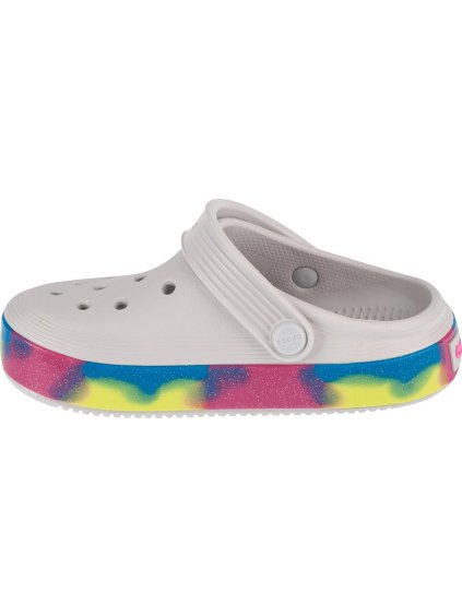 BÍLÉ DÍVČÍ NAZOUVÁKY CROCS OFF COURT GLITTER BAND KIDS CLOG