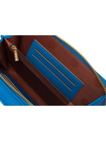 4U CAVALDI  MODRÁ PROŠÍVANÁ CROSSBODY PENĚŽENKA M678
