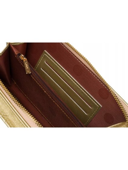 4U CAVALDI ZLATÁ PROŠÍVANÁ CROSSBODY PENĚŽENKA M674