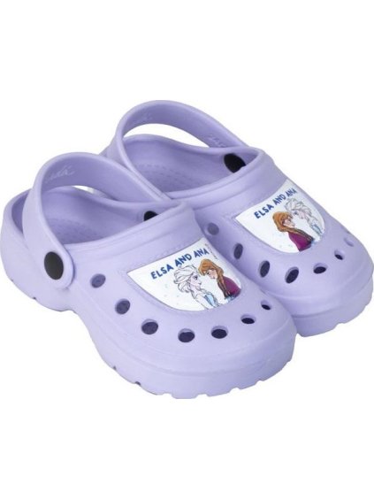 SVĚTLE FIALOVÉ DÍVČÍ NAZOUVÁKY CROCS DISNEY FROZEN
