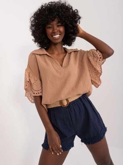 TMAVĚ MODRÉ PLÁTĚNÉ ŠORTKY (Velikost ONE SIZE)