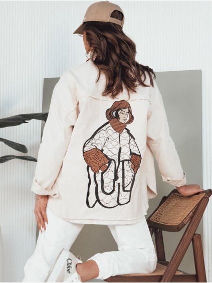SMETANOVÁ DENIM KOŠILOVÁ BUNDA DAMIRAKS (Velikost S)