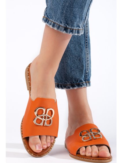 ORANŽOVÉ STYLOVÉ DÁMSKÉ NAZOUVÁKY (Velikost 36)