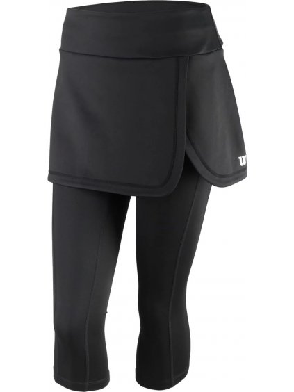 ČERNÉ DÁMSKÉ CAPRI SE SUKNÍ WILSON W CAPRI SKORT IV LEGGINGS (Velikost M)