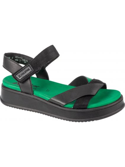 ČERNO-ZELENÉ DÁMSKÉ SANDÁLY RIEKER SANDALS