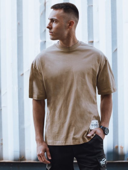 HNĚDÉ OVERSIZE TRIČKO
