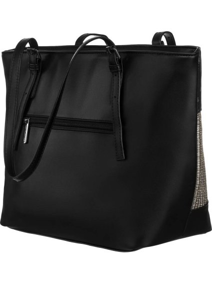 DAVID JONES ČERNÁ VZOROVANÁ SHOPPER KABELKA S NASTAVITELNOU RUKOJETÍ