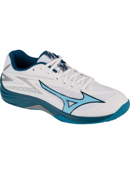 BÍLO-MODRÁ PÁNSKÁ VOLEJBALOVÁ OBUV MIZUNO THUNDER BLADE