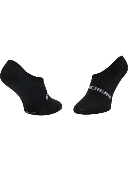 ČERNÉ NÍZKÉ PONOŽKY SKECHERS - 2 PÁRY 2PPK MESH VENTILATION FOOTIES SOCKS