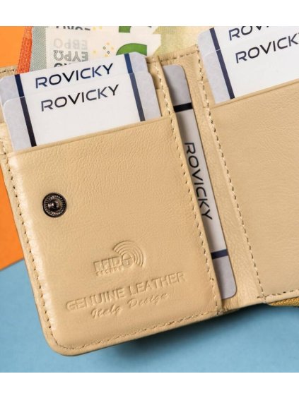 LORENTI ZLATÁ VLNKOVANÁ PENĚŽENKA SE ZIPEM A PATENTKOU S292