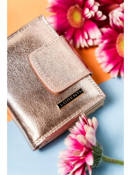LORENTI ROSE GOLD MALÁ KOŽENÁ PENĚŽENKA S279