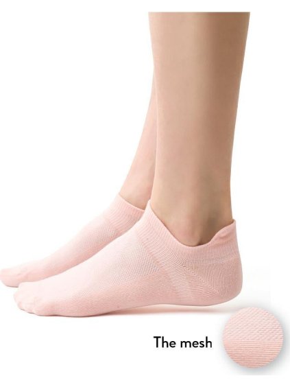 RŮŽOVÉ KOTNÍKOVÉ DÁMSKÉ PONOŽKY ART. 050 (Velikost 35/37)