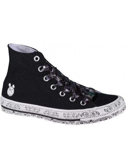ČERNÉ DÁMSKÉ TENISKY CONVERSE X MILEY CYRUS CHUCK TAYLOR HI ALL STAR (Velikost 36,5)