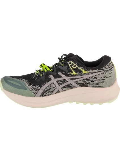 ČERNO-ŠEDÉ DÁMSKÉ TENISKY ASICS FUJI LITE 5 S LIMETKOVÝMI DETAILY