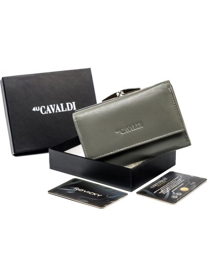 4U CAVALDI ŠEDÁ PENĚŽENKA S RFID M814
