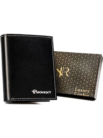 ROVICKY ČERNÁ PÁNSKÁ KOŽENÁ PENĚŽENKA L229 (Velikost ONE SIZE)