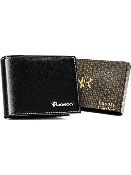 ROVICKY ČERNÁ MALÁ KOŽENÁ PENĚŽENKA L227 (Velikost ONE SIZE)