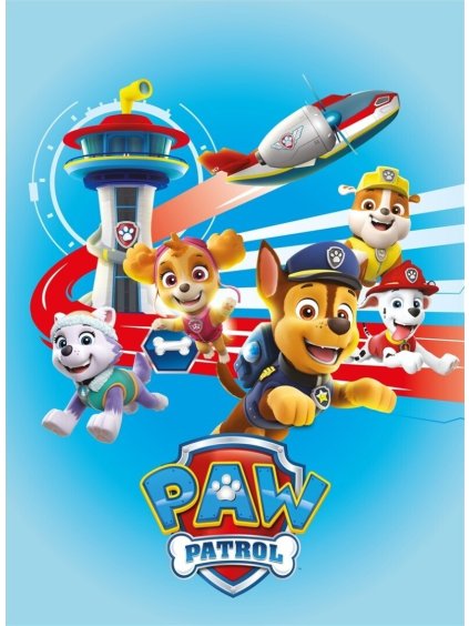 MODRÁ DĚTSKÁ FLEECOVÁ DEKA PAW PATROL