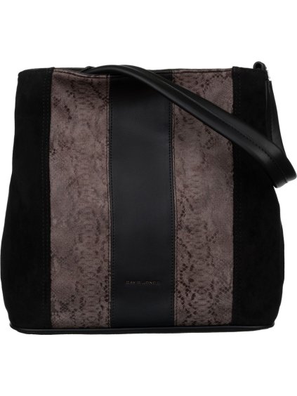 DAVID JONES ČERNÁ SHOPPER KABELKA S HADÍM VZOREM
