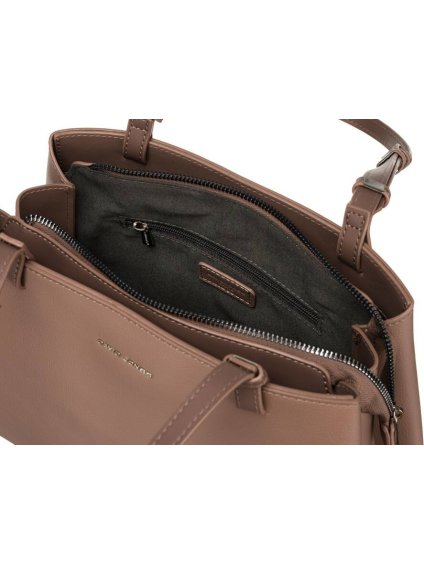 DAVID JONES TMAVĚ BÉŽOVÁ SHOPPER KABELKA S TŘEMI KOMORAMI