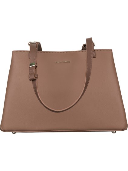 DAVID JONES TMAVĚ BÉŽOVÁ SHOPPER KABELKA S TŘEMI KOMORAMI