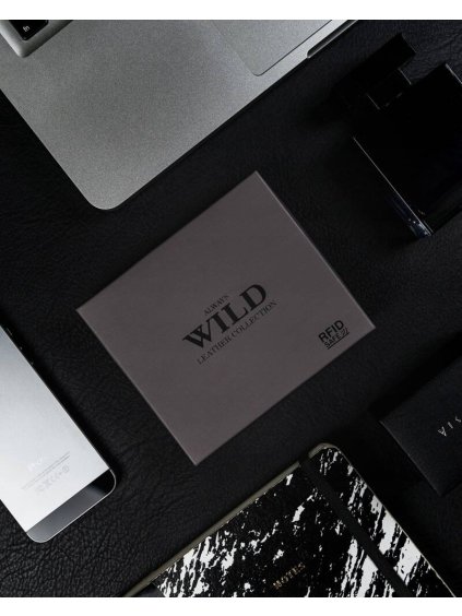 ALWAYS WILD TMAVĚ HNĚDÁ PÁNSKÁ KOŽENÁ PENĚŽENKA A218