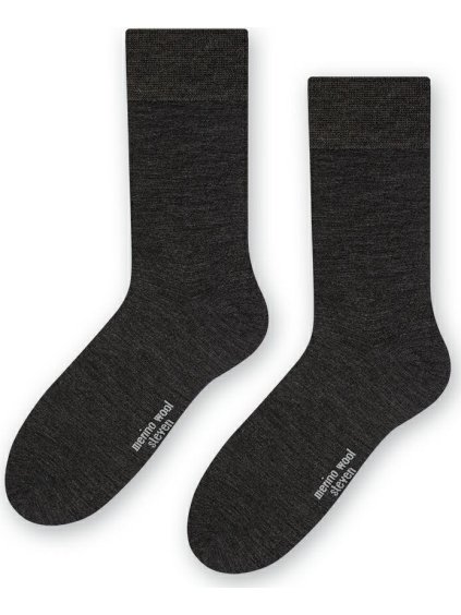 TMAVĚ ŠEDÉ PÁNSKÉ MERINO PONOŽKY ART.130