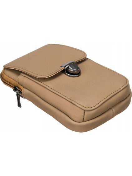 ROVICKY HNĚDÁ KOŽENÁ MINI CROSSBODY KABELKA