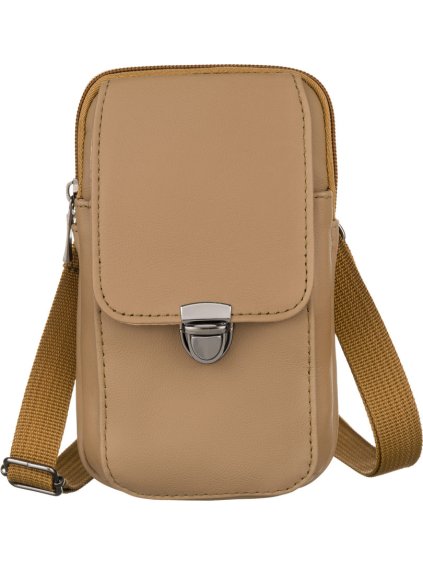 ROVICKY HNĚDÁ KOŽENÁ MINI CROSSBODY KABELKA