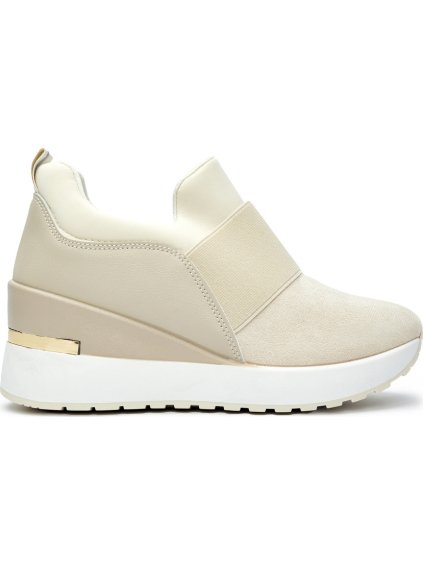 SMETANOVÉ DÁMSKÉ SNEAKERSY NA KLÍNKU