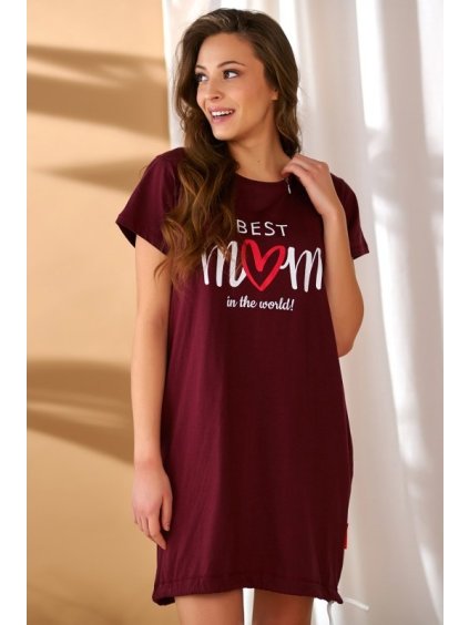 VÍNOVÁ KOJÍCÍ KOŠILKA BEST MOM (Velikost S)
