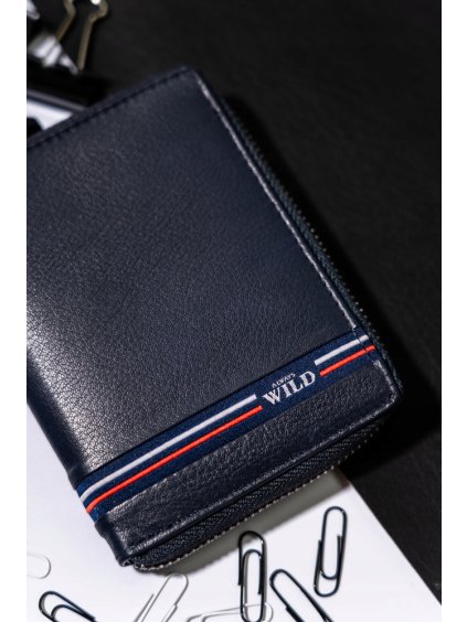 ALWAYS WILD TMAVĚ MODRÁ PÁNSKÁ PENĚŽENKA NA ZIP A224