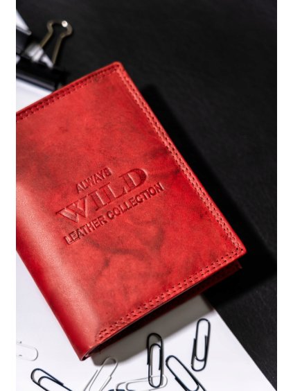 ALWAYS WILD ČERVENÁ PÁNSKÁ PENĚŽENKA  BEZ ZAPÍNÁNÍ A260