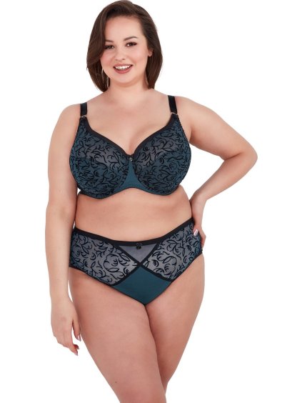 SMARAGDOVÁ POLOVYZTUŽENÁ PODPRSENKA GAIA ADALINE MAXI (Velikost 100E)