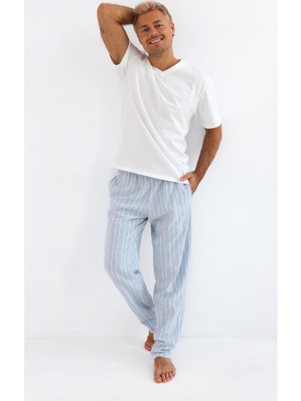 BÍLO-MODRÉ PYŽAMO SENSIS DAVID (Velikost M)