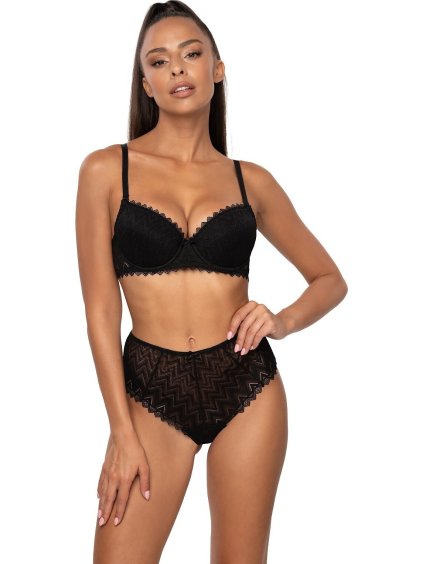 ČERNÍ KRAJKOVÁ PUSH UP PODPRSENKA MAT ELIF (Velikost 80B)