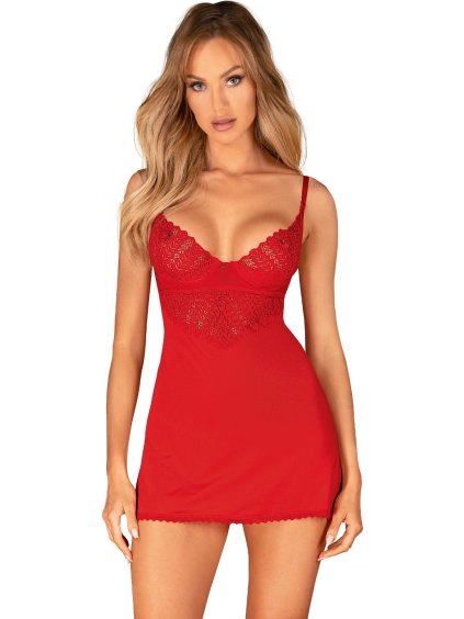ČERVENÁ NOČNÍ KOŠILKA OBSESSIVE LOBELLIS CHEMISE