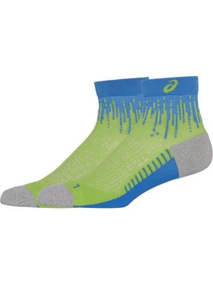 ZELENO-MODRÉ SPORTOVNÍ PONOŽKY ASICS PERFORMANCE RUN SOCK QUARTER