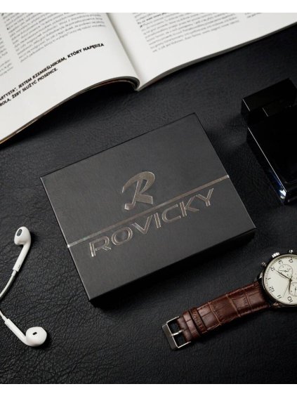 ROVICKY ČERNÁ PENĚŽENKA S DECENTNÍM LOGEM ZNAČKY L238