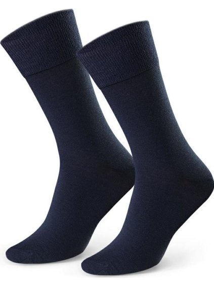 TMAVĚ MODRÉ PÁNSKÉ PONOŽKY Z MERINO VLNY ART.130