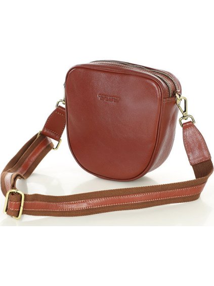 MARCO MAZZINI HNĚDÁ MENŠÍ CROSSBODY VE TVARU PODKOVY