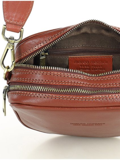 MARCO MAZZINI HNĚDÁ MENŠÍ CROSSBODY VE TVARU PODKOVY
